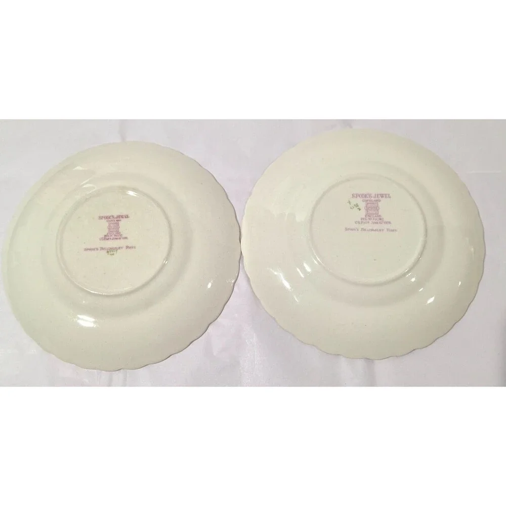 2 VTG Spode's Jewel Copeland Billingsley Rose 7 1/8 